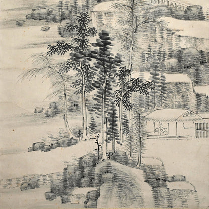 迫力の墨風景 ー中林竹洞「水墨山水圖」