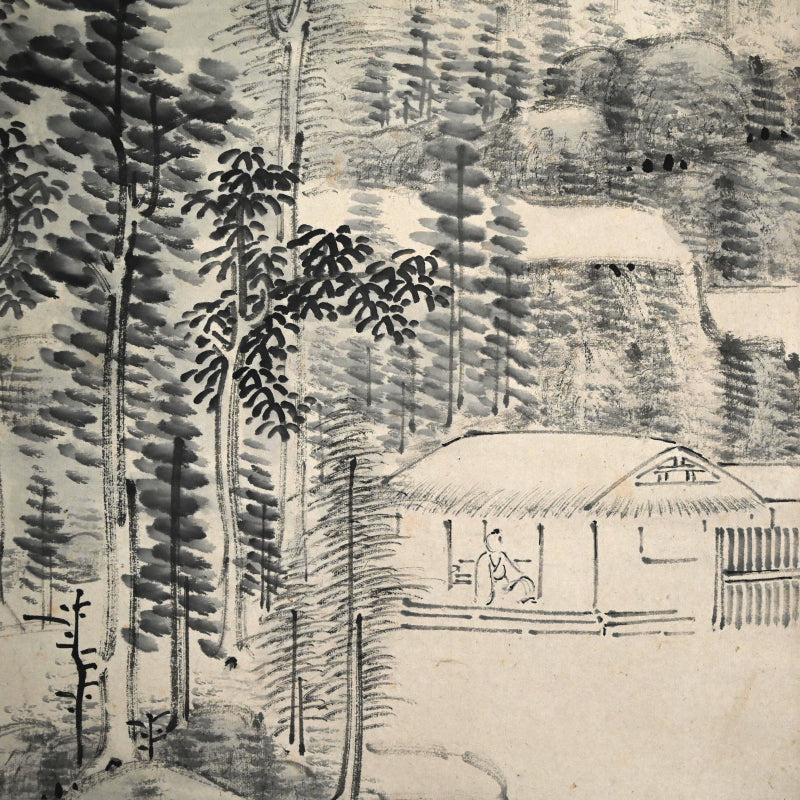 迫力の墨風景 ー中林竹洞「水墨山水圖」