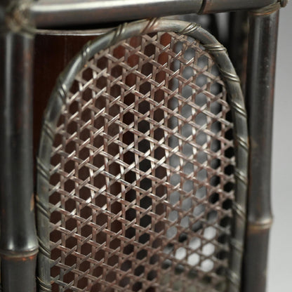 竹煎茶風茶籠 ー三代和田 和一斎 「六角手付涼炉台」