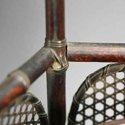 竹煎茶風茶籠 ー三代和田 和一斎 「六角手付涼炉台」