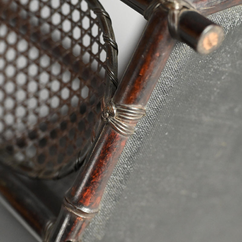 竹煎茶風茶籠 ー三代和田 和一斎 「六角手付涼炉台」