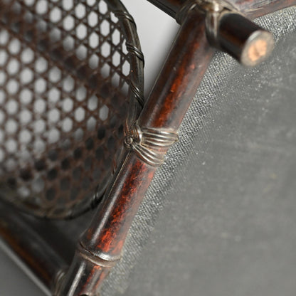 竹煎茶風茶籠 ー三代和田 和一斎 「六角手付涼炉台」