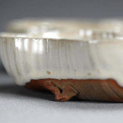 Rare Edo p. Kiyomizu Shiro-Bizen Mukozuke Dish Set