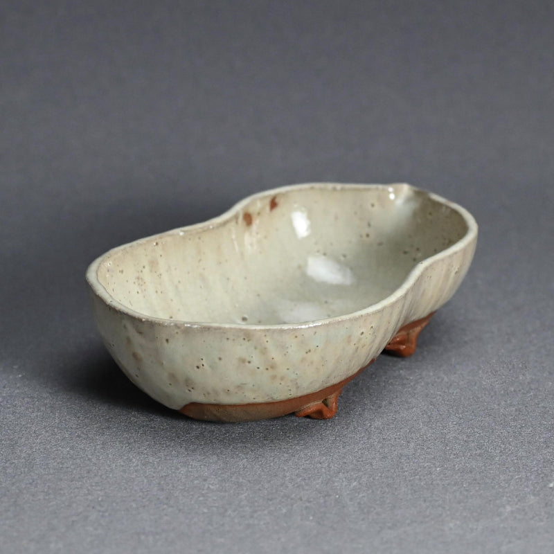 Rare Edo p. Kiyomizu Shiro-Bizen Mukozuke Dish Set