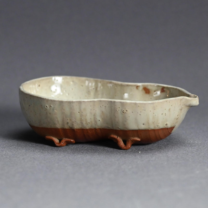 Rare Edo p. Kiyomizu Shiro-Bizen Mukozuke Dish Set