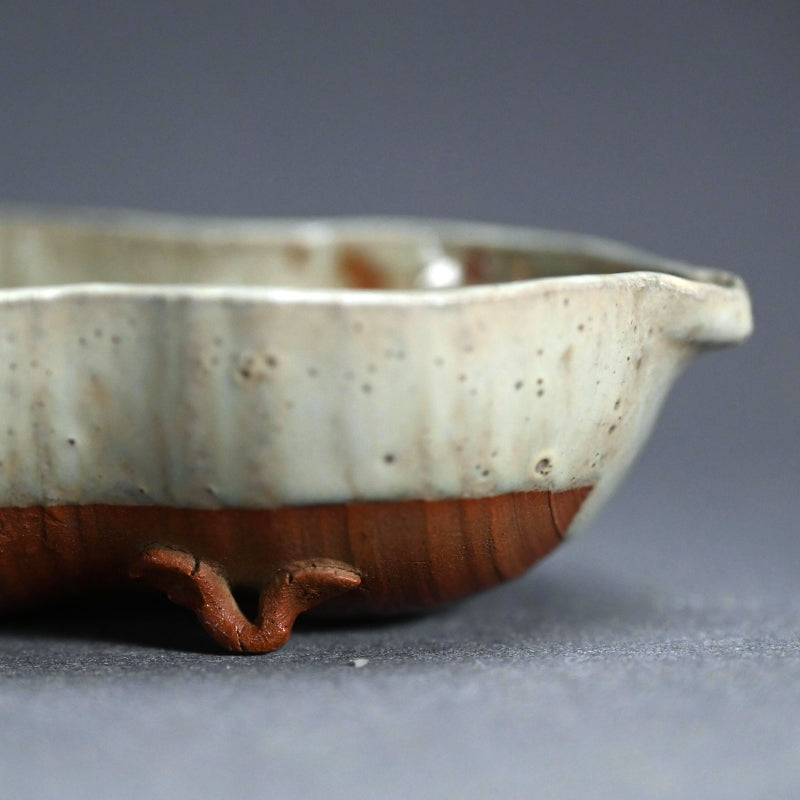Rare Edo p. Kiyomizu Shiro-Bizen Mukozuke Dish Set