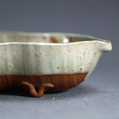 Rare Edo p. Kiyomizu Shiro-Bizen Mukozuke Dish Set