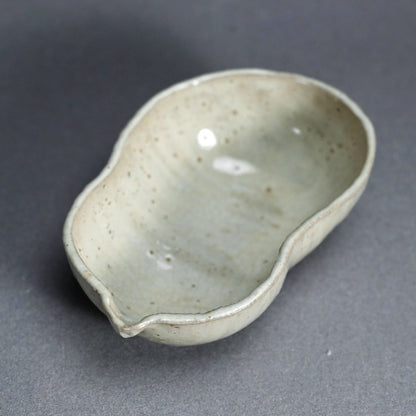 Rare Edo p. Kiyomizu Shiro-Bizen Mukozuke Dish Set