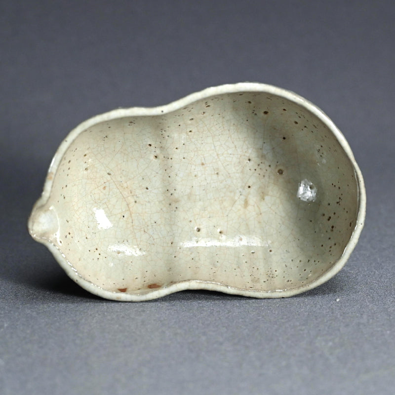 Rare Edo p. Kiyomizu Shiro-Bizen Mukozuke Dish Set