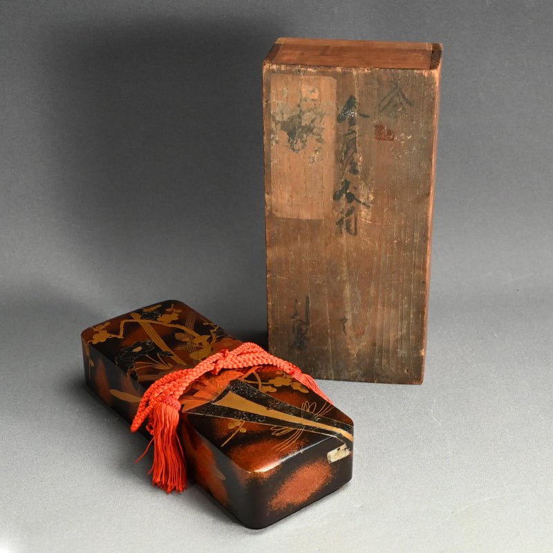 Later Edo period Lacquer Box, Plum Blossoms
