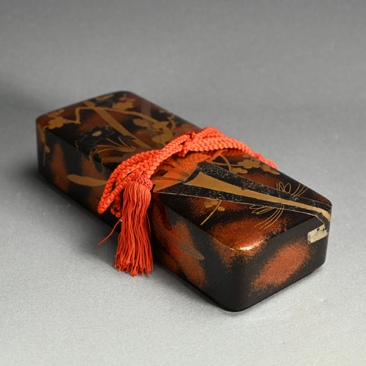 Later Edo period Lacquer Box, Plum Blossoms