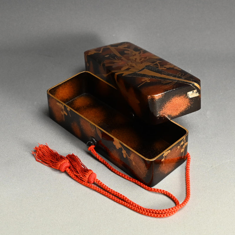 Later Edo period Lacquer Box, Plum Blossoms