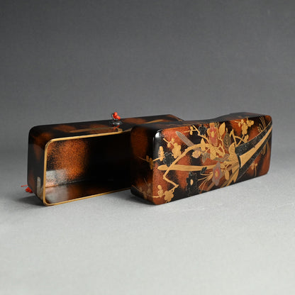 Later Edo period Lacquer Box, Plum Blossoms