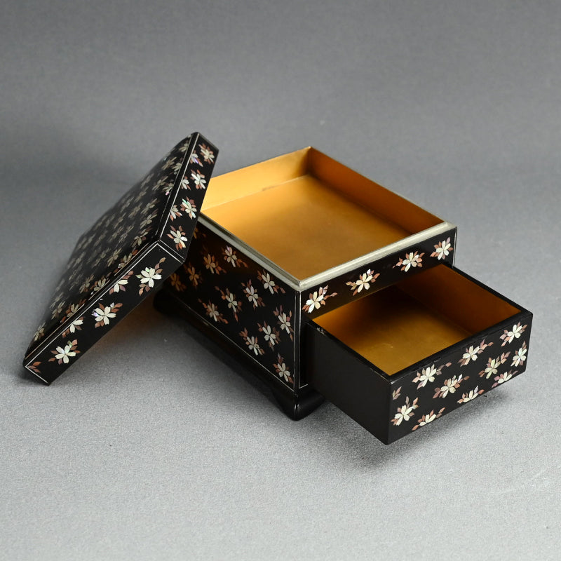 Meiji Imperial Gift Box, Lacquer and Mother-of-Pearl Inlay