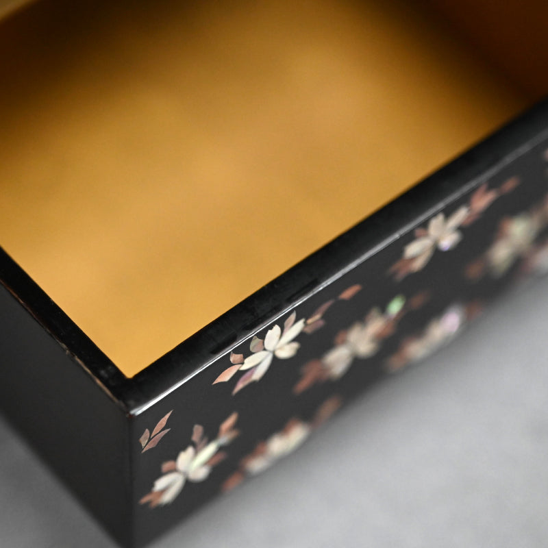 Meiji Imperial Gift Box, Lacquer and Mother-of-Pearl Inlay