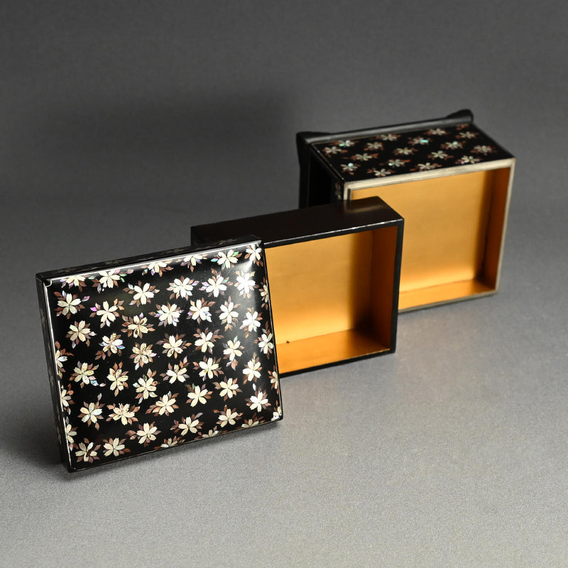 Meiji Imperial Gift Box, Lacquer and Mother-of-Pearl Inlay
