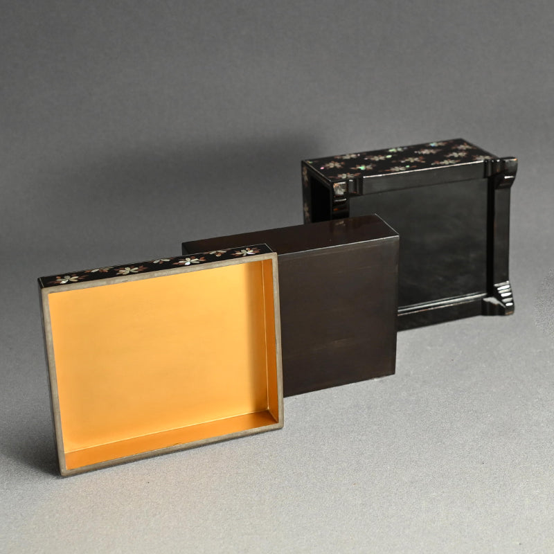 Meiji Imperial Gift Box, Lacquer and Mother-of-Pearl Inlay