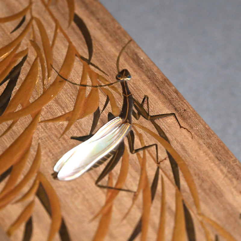 優美な木地塗り詩文カード箱