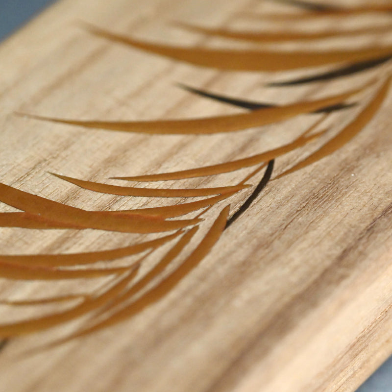 優美な木地塗り詩文カード箱