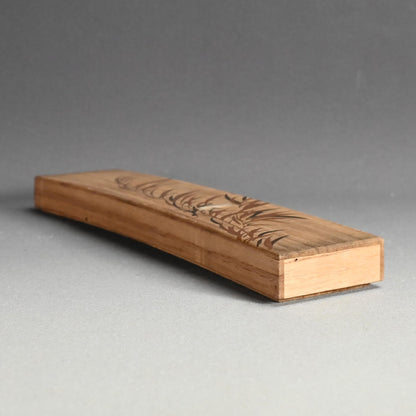 優美な木地塗り詩文カード箱