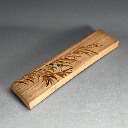 優美な木地塗り詩文カード箱