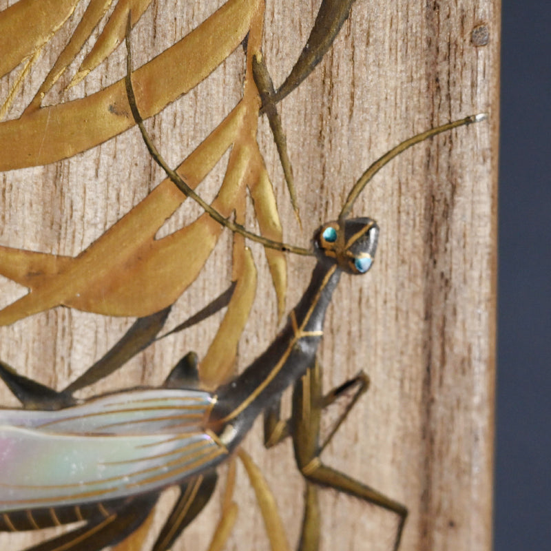 優美な木地塗り詩文カード箱