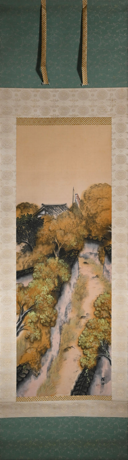 Taisho Style Hanging Scroll ー平井 楳仙 “奈良乃五月”