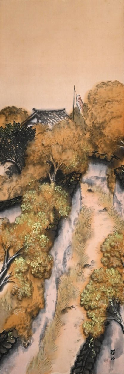 Taisho Style Hanging Scroll ー平井 楳仙 “奈良乃五月”