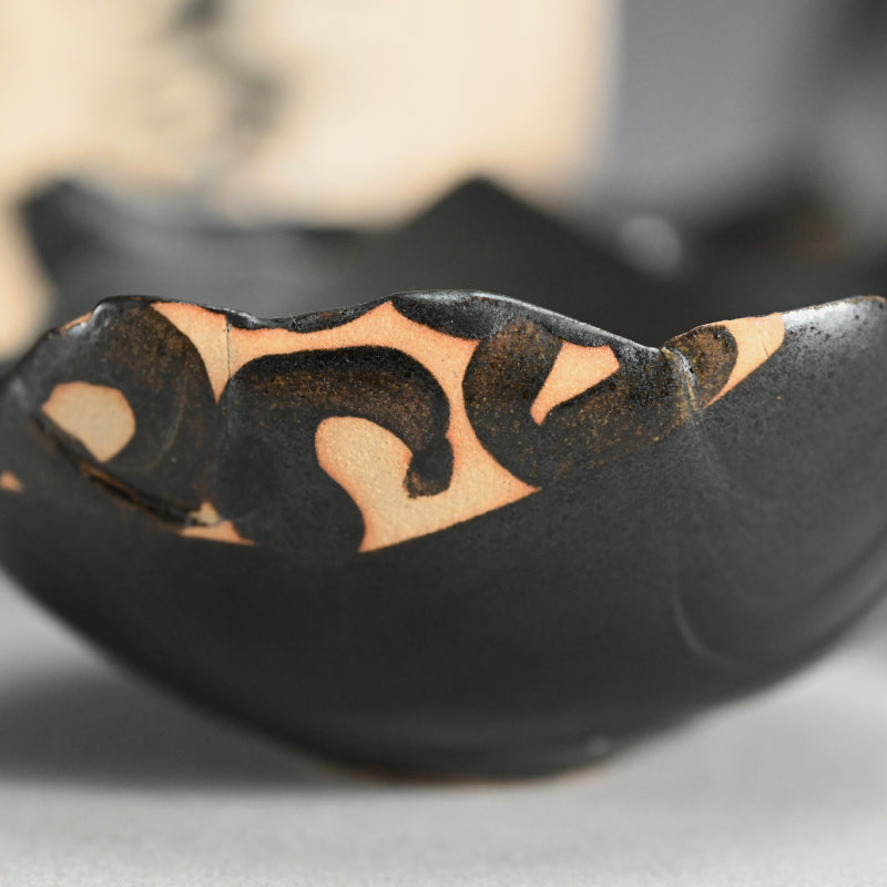 Set 5 Cotemporary Black Glazed Bowls ー重森 陽子 “黒釉向付 五客”