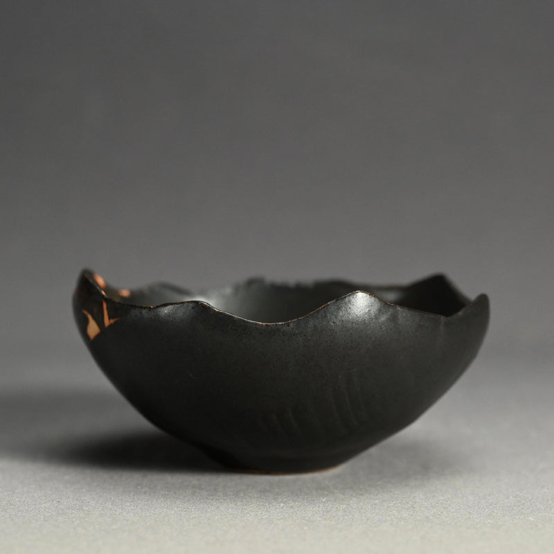 Set 5 Cotemporary Black Glazed Bowls ー重森 陽子 “黒釉向付 五客”