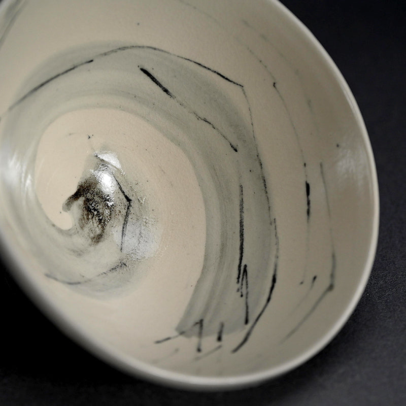 Quintessential Striated Bowl ー重森 陽子 “黒線抜絵 鉢”