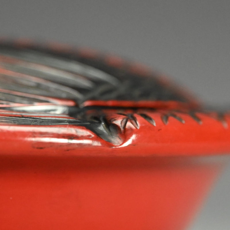 鎌倉彫 漆塗蓋椀 縁起物 赤鯛