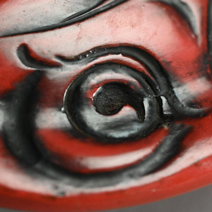 鎌倉彫 漆塗蓋椀 縁起物 赤鯛