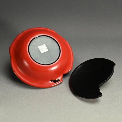 鎌倉彫 漆塗蓋椀 縁起物 赤鯛