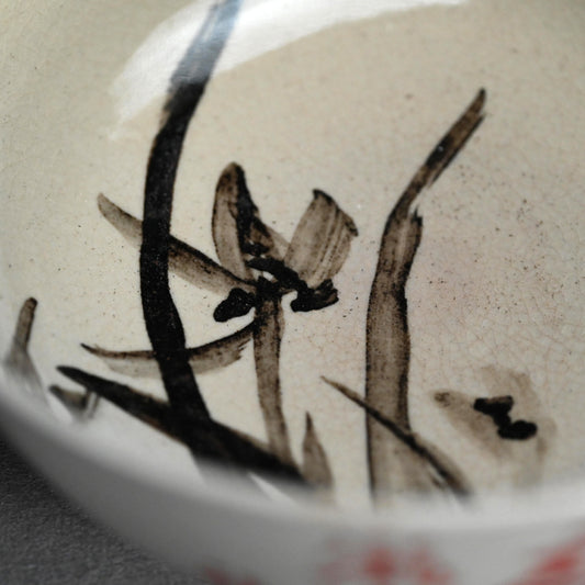 Ceramic Bowl by Unriniin Hozan and Tomioka Tessai ー雲林院 寶山, 富岡 鉄斎 “菓子鉢”
