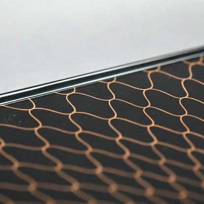 絶品モダン輪島慶塚塗盆 ー輪島塗 慶塚漆器工房「網目蒔絵盛器」