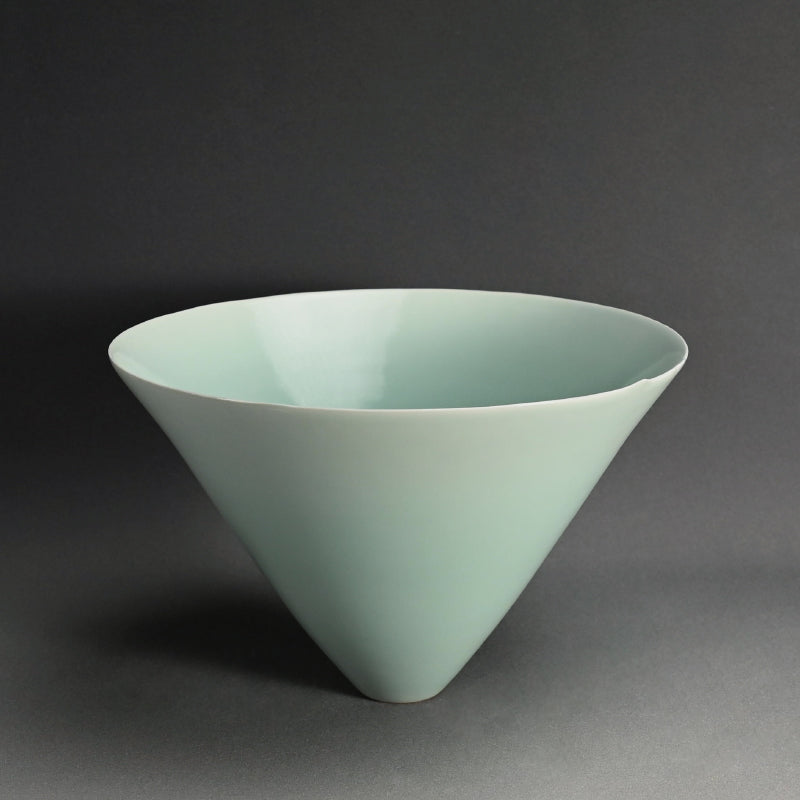 Huge Celadon Basin ー深見 陶治 “翠”