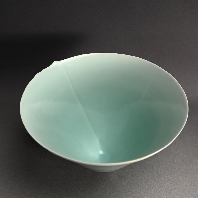 Huge Celadon Basin ー深見 陶治 “翠”