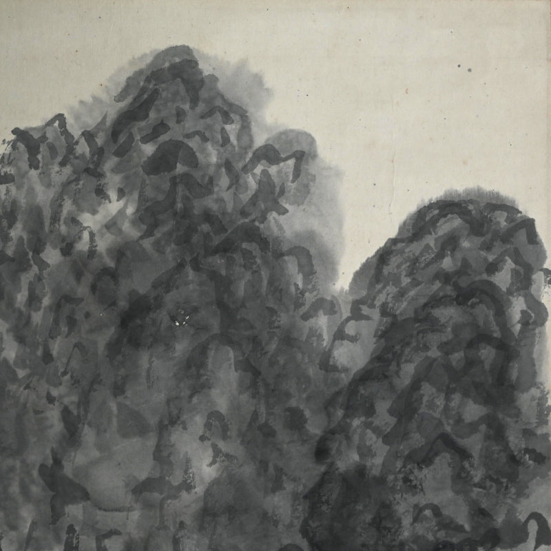 松の中 大正時代の絵画 ー白倉二峰「松経幽通図」