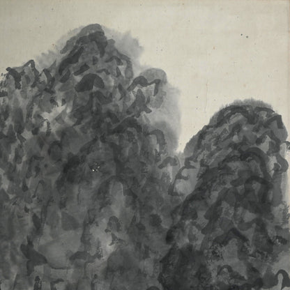 松の中 大正時代の絵画 ー白倉二峰「松経幽通図」