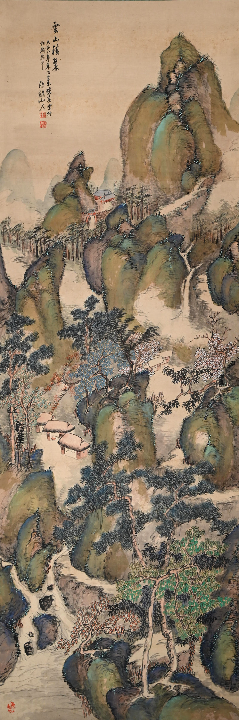 重要な初期南画風景、1919 ー白倉二峰「雲山図」