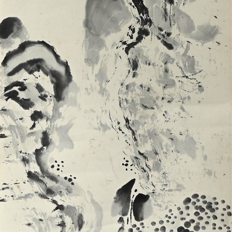 Serene Scholarly Ink Landscape ー福田 古道人 “竹林茶屋”