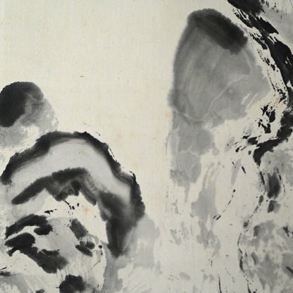 Serene Scholarly Ink Landscape ー福田 古道人 “竹林茶屋”