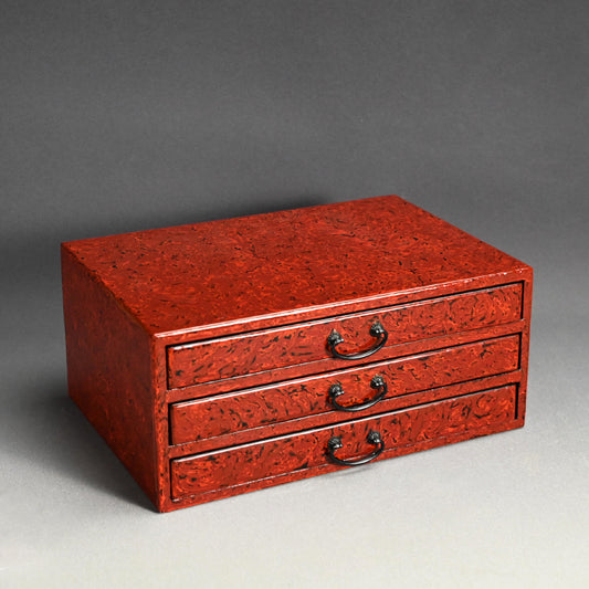 Exquisite Japanese Wakasa Lacquer Chest, Jewelry Box