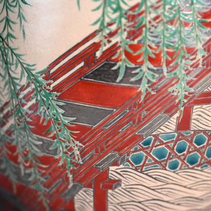 幻想茶会 水指ー久世 久宝 「仁清色絵柳橋水指」