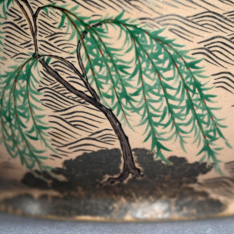 幻想茶会 水指ー久世 久宝 「仁清色絵柳橋水指」