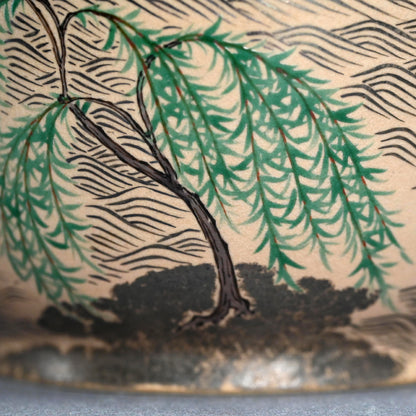 幻想茶会 水指ー久世 久宝 「仁清色絵柳橋水指」