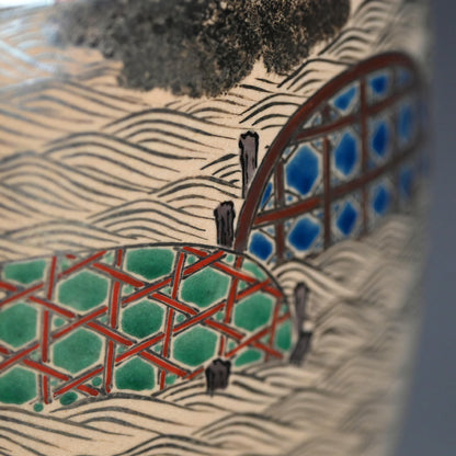 幻想茶会 水指ー久世 久宝 「仁清色絵柳橋水指」