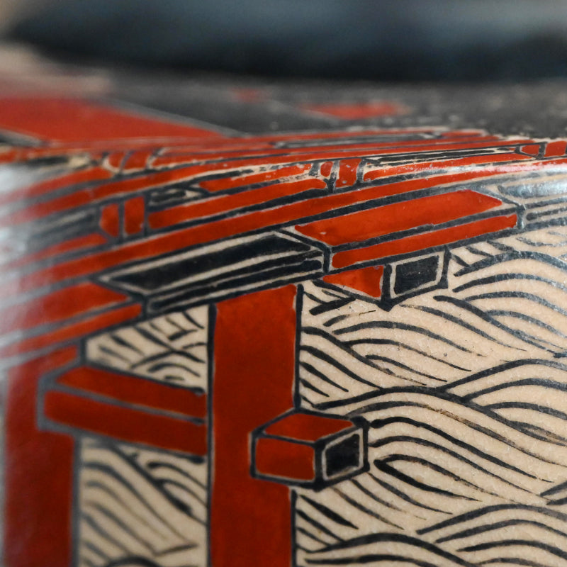 幻想茶会 水指ー久世 久宝 「仁清色絵柳橋水指」