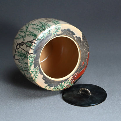 幻想茶会 水指ー久世 久宝 「仁清色絵柳橋水指」